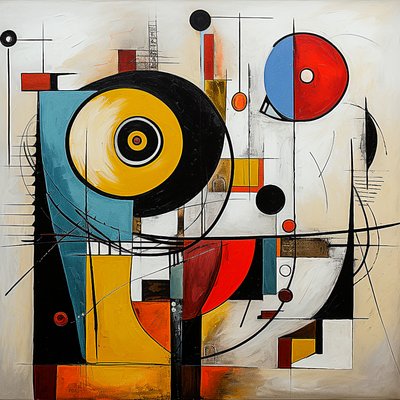 Motifs Néodadaïstes Abstraits, Style Dadaïsme, Impression Murale - F. Abderrahim