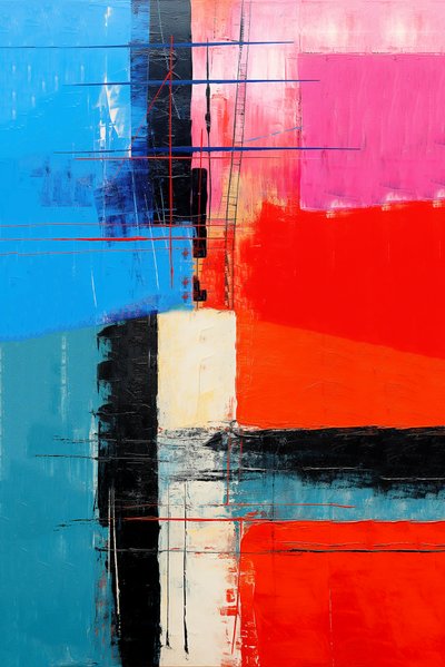 Peinture abstraite pour chambre sur toile verticale, impressions d