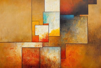 Formes et lignes abstraites en couleurs vives - F. Abderrahim