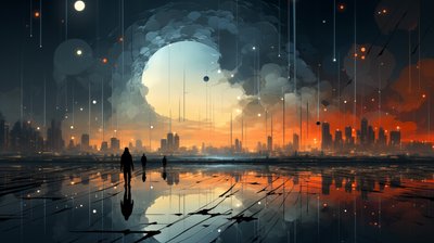 Coucher de soleil abstrait - F. Abderrahim