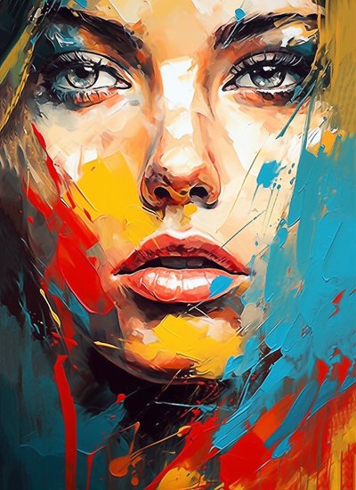 Portrait du visage d