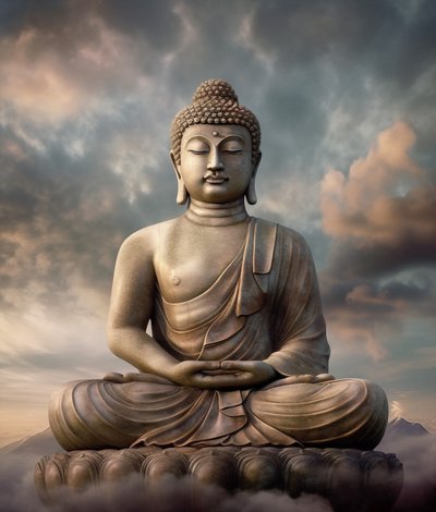 Bouddha, décoration murale encadrée - F. Abderrahim