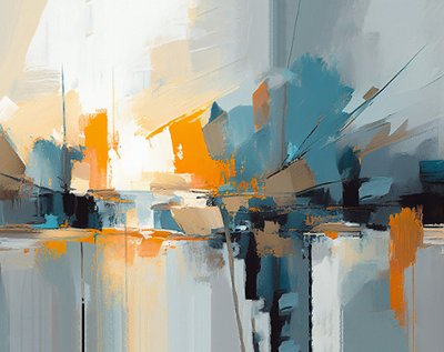 Composition contemporaine, abstraction de texture - F. Abderrahim