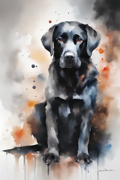 Portrait de chien noir mignon - F. Abderrahim