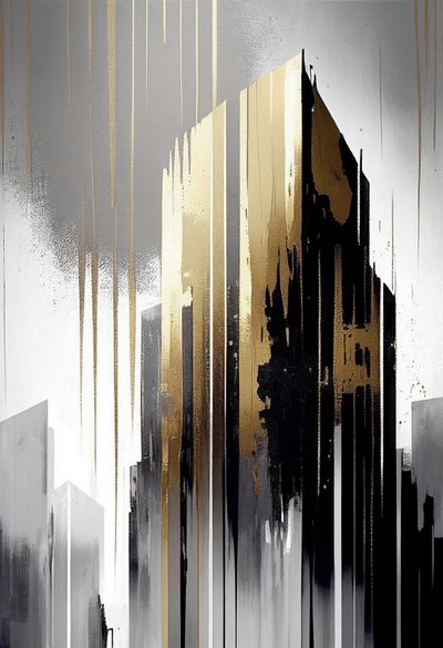 Bâtiment architectural minimaliste abstrait - F. Abderrahim