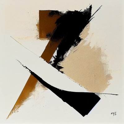 Peinture abstraite minimaliste - F. Abderrahim