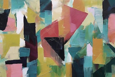 Peinture abstraite géométrique minimaliste - F. Abderrahim