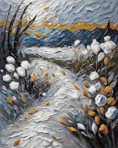Scène naturelle, sommet de montagne, paysage floral - F. Abderrahim
