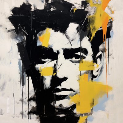 Portrait de James Dean, Style Picasso, Affiches Impressions sur Demande - F. Abderrahim