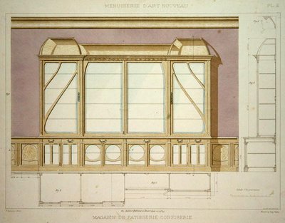 Conception pour une vitrine de pâtisserie, illustration de 