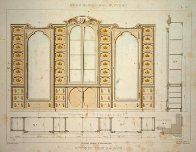 Conception pour une vitrine de magasin, illustration de 