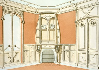 Conception intérieure pour une salle à manger, illustration de Menuiserie d