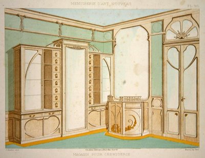 Design intérieur pour une boutique de tailleur de chemises, illustration de 