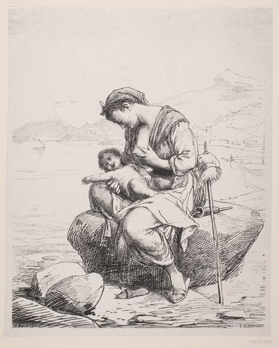 Une jeune mère - F. Hendriksen