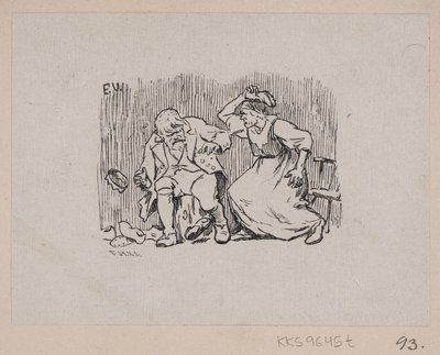 Illustration pour "Askeladden som fik prinsessen til at løgste sig" - F. Hendriksen