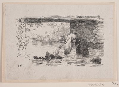Illustration de "Kjærringen mod strømmen" - F. Hendriksen