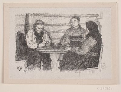Illustration pour "Stabursnøgelen i Rokkehovedet" - F. Hendriksen
