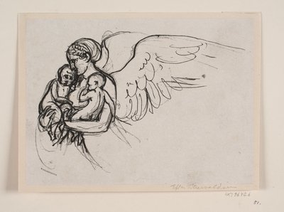 Esquisse pour le relief de Thorvaldsen, "La Nuit" - F. Hendriksen