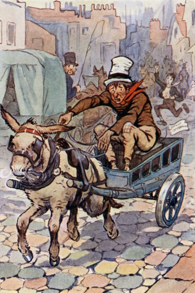 Illustration pour David Copperfield (lithographie en couleur) - F. M. B. Blaikie