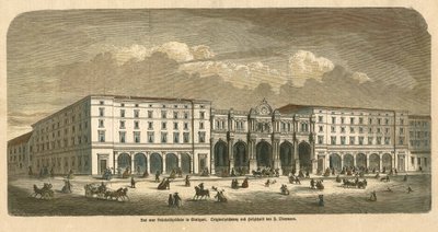 Le premier bâtiment de la gare de Stuttgart - F. Obermann