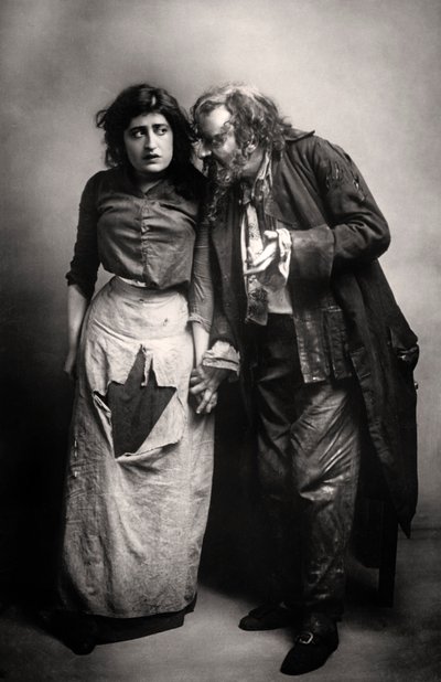 Constance Collier et Herbert Beerbohm Tree, acteurs anglais, 1906 - F. W. Burford
