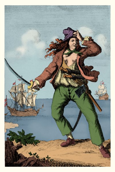 Mary Read - pirate anglaise (gravure) - F. Wentworth