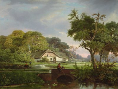 Paysage fluvial - F. and Meyer Courtens