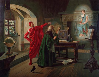 Marguerite, Faust et Méphisto Scène de Faust de Charles Gounod (1818-1893) vers 1900 - Fabio Cipolla