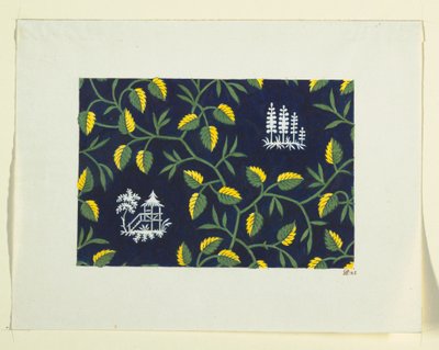 Motif floral pour textiles imprimés - Fabrique de Fazy aux Bergues