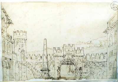 Décor scénographique par F. Galliari pour l