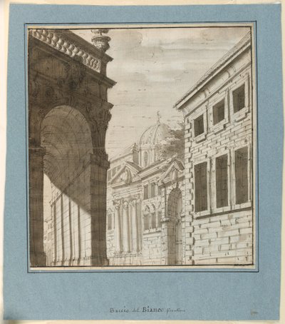 Décor de scène : Ville avec une loggia - Fabrizio Galliari