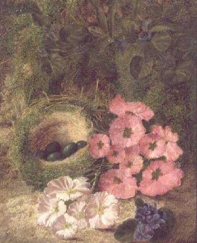 Printemps (nid avec églantines) - Fanny Jane Bayfield