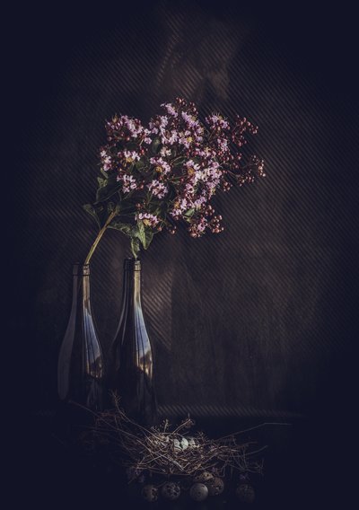 Nature morte florale rustique - Farid Kazamil
