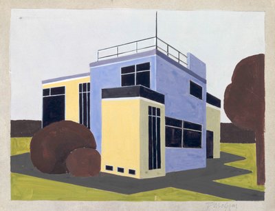 Conception pour une maison individuelle, 1923 - Farkas Molnar