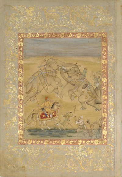 Jahangir regardant un combat d