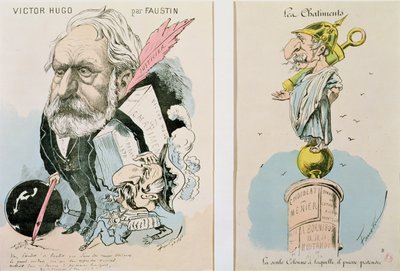 Caricatures de Victor Hugo et Napoléon III, 1870 - Faustin