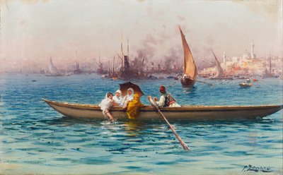 Amusement sur le caïque - Fausto Zonaro