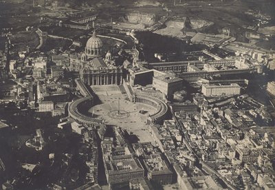 [Vue aérienne de la basilique Saint-Pierre, Vatican, Rome]. - Fedele Azari