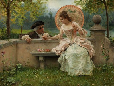 Une conversation amoureuse dans le parc - Federico Andreotti