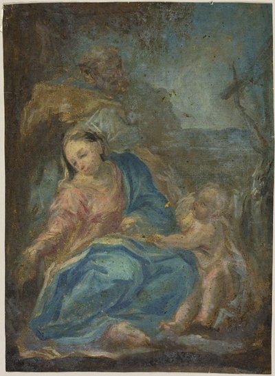 Repos pendant la fuite en Égypte (recto); Madone du Rosaire (verso) - Federico Barocci