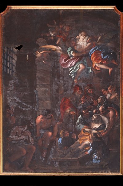 La mort de Saint Roch dans une cellule de prison à Arona - Federico Bianchi