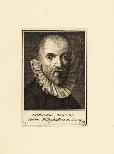 Portrait de Federico Barocci (vers 1535-1612), peintre et graveur de la Renaissance italienne - Federico Fiori (after) Barocci or Baroccio