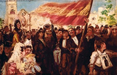 Plaza San Antonio de Cadiz le jour du serment de la Constitution de 1812 - Federico Godoy y Castro