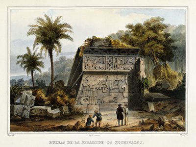 Ruines de la pyramide de Xochicalco - Federico Mialhe