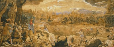 Scène de chasse avec Florence imaginaire - Federico Zuccaro