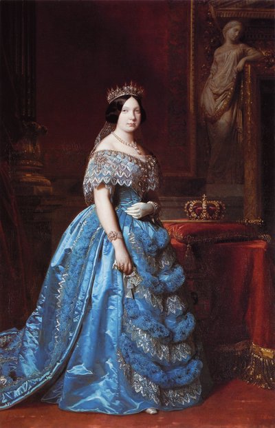 Espagnol : Retrato de la reina Isabel II de España (1830-1904) Portrait d