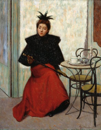 Au café, par Federico Zandomeneghi - Federigo Zandomeneghi