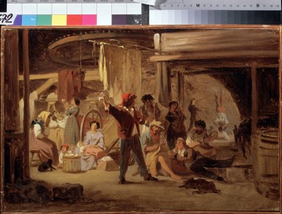 Derrière la scène du cirque - Fedor Andreevich Bronnikov