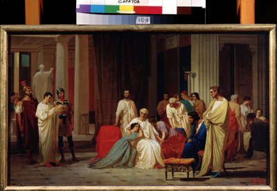 La lecture de la condamnation à mort du sénateur romain Publius Clodius Thrasea Paetus en 66 après JC - Fedor Andreevich Bronnikov