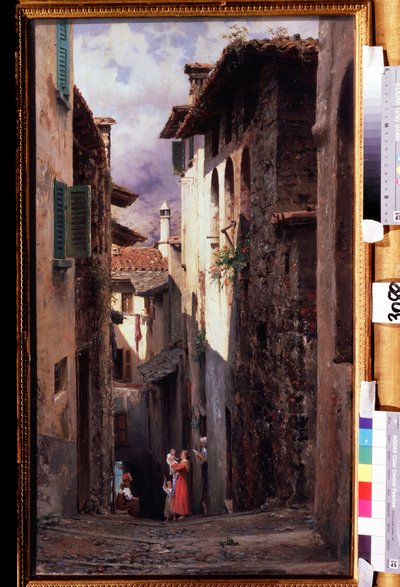 Scène de rue à Bellagio en Italie - Fedor Andreevich Bronnikov